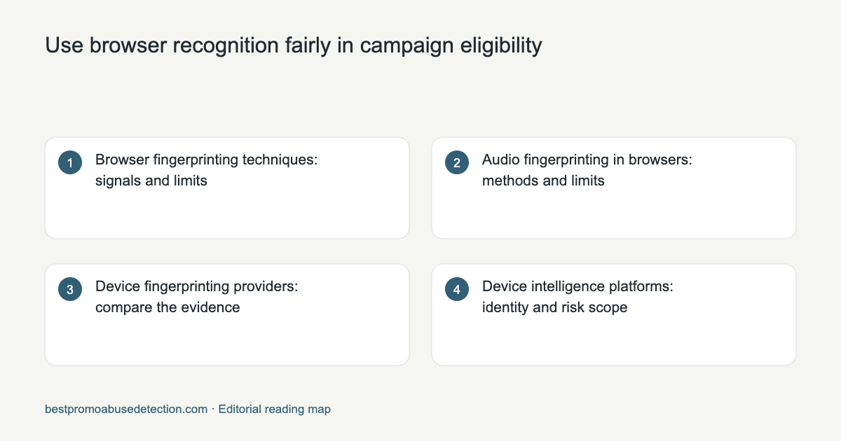 Reading map for Use browser recognition fairly in campaign eligibility
