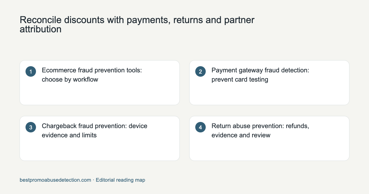 Reading map for Reconcile discounts with payments, returns and partner attribution